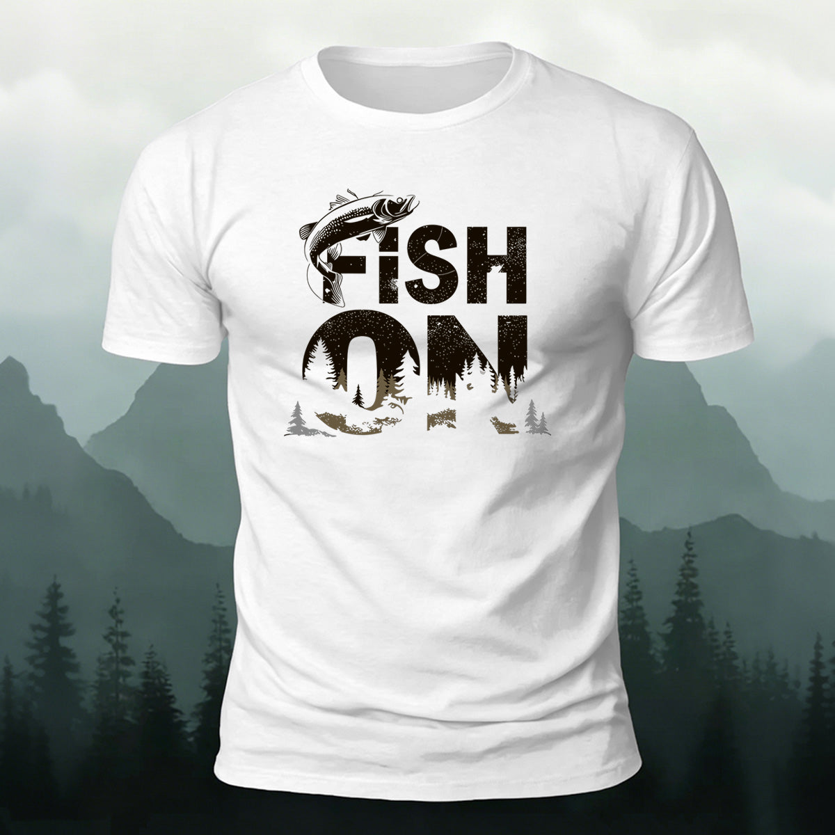 FISH ON Printed Casual Premium Cotton T-Shirt