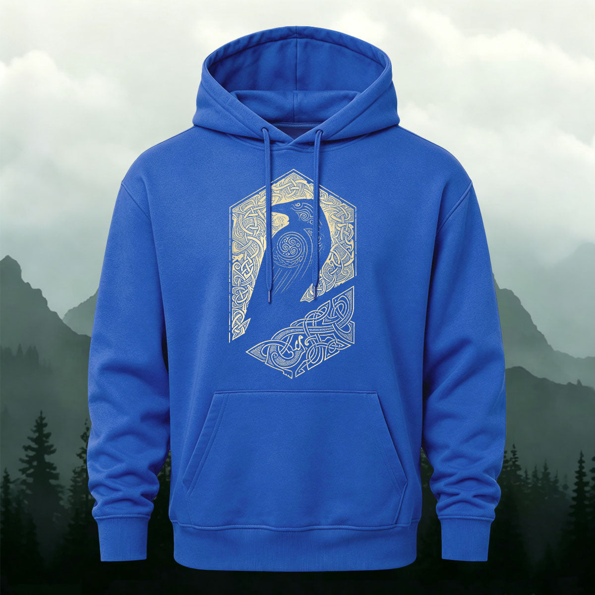 Cotton Made Bird Totem Print Casual Versatile Hoodie
