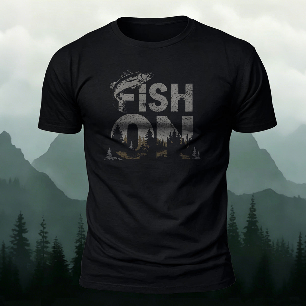 FISH ON Printed Casual Premium Cotton T-Shirt