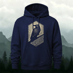 Cotton Made Bird Totem Print Casual Versatile Hoodie