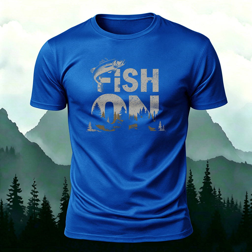 FISH ON Printed Casual Premium Cotton T-Shirt