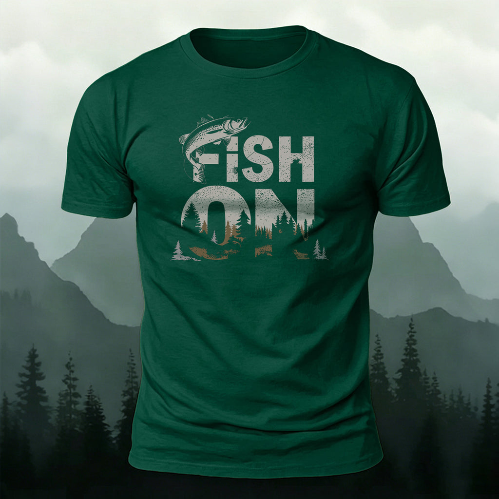 FISH ON Printed Casual Premium Cotton T-Shirt