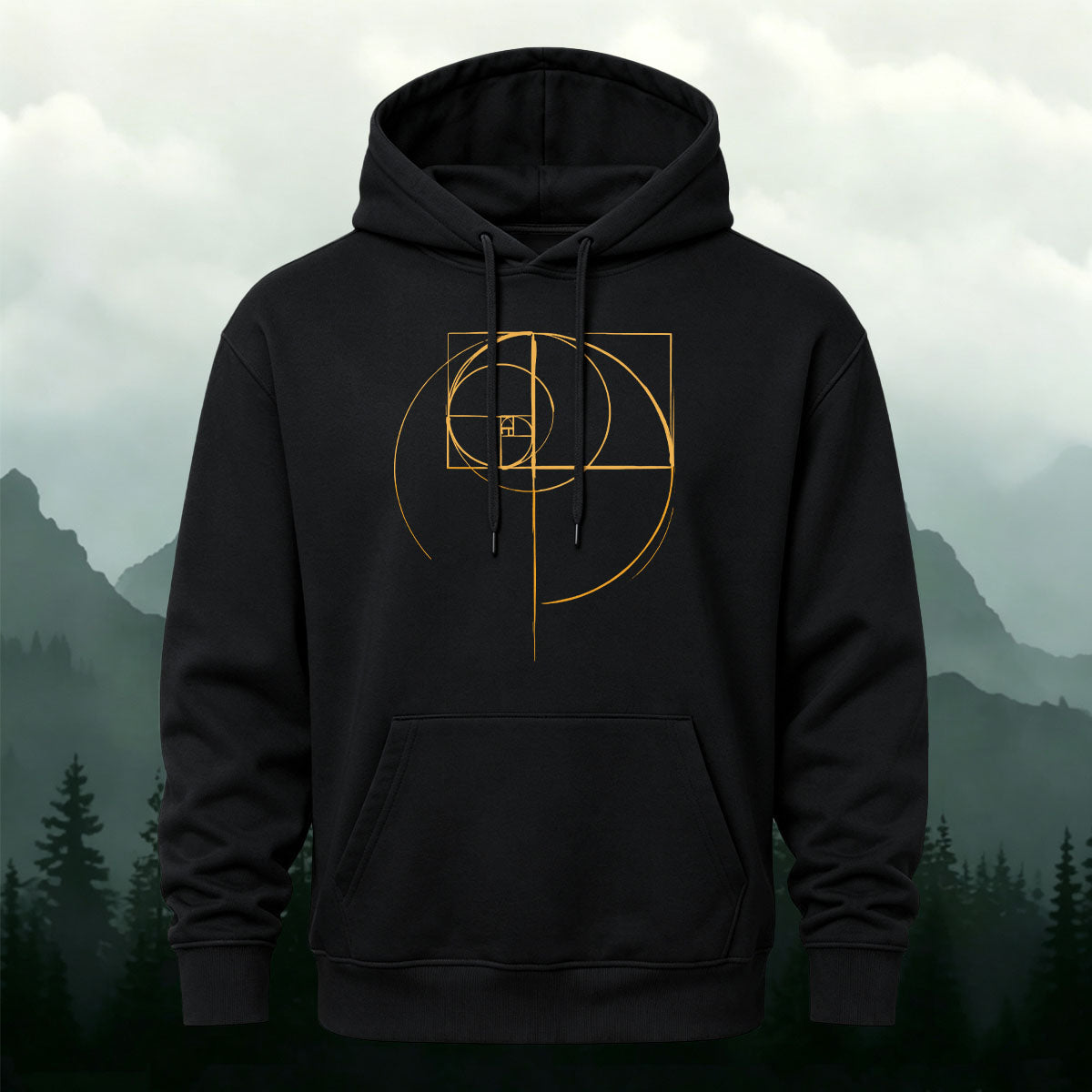 Cotton Made Golden Ratio Geometric Print Hoodie