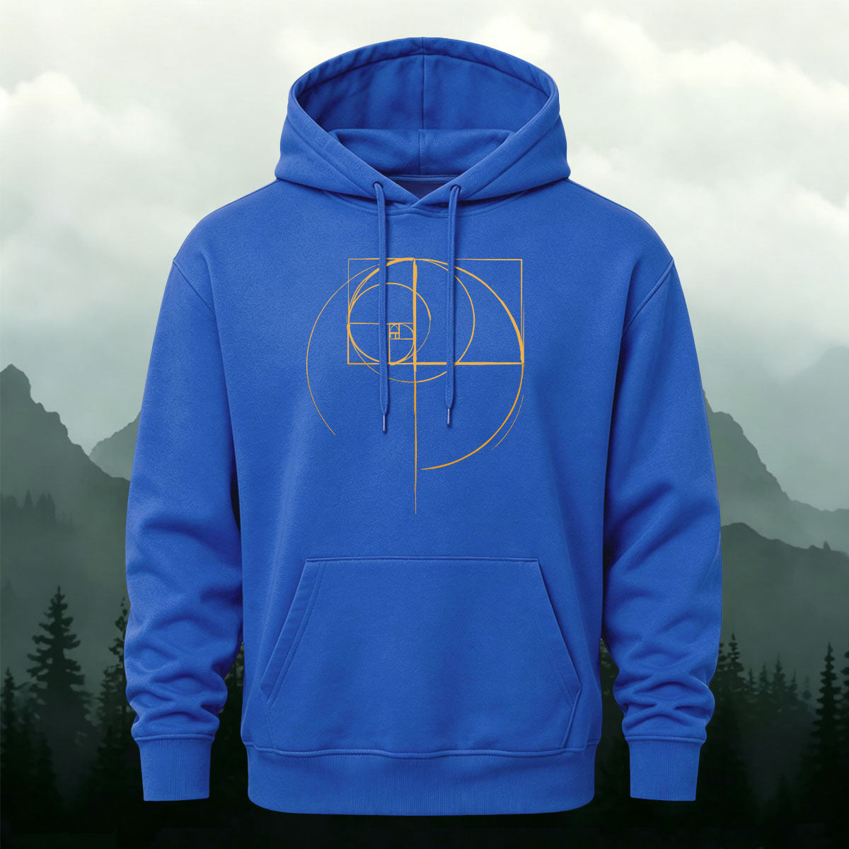 Cotton Made Golden Ratio Geometric Print Hoodie