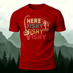 Here Fishy Printed Casual Premium Cotton T-Shirt