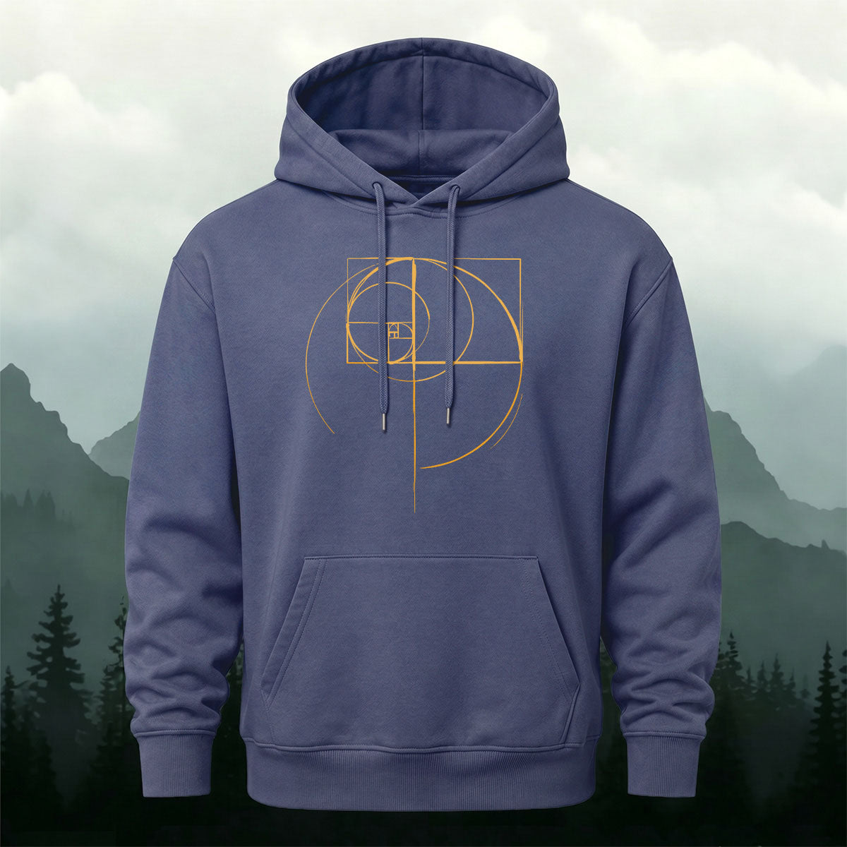 Cotton Made Golden Ratio Geometric Print Hoodie
