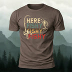Here Fishy Printed Casual Premium Cotton T-Shirt