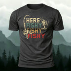 Here Fishy Printed Casual Premium Cotton T-Shirt