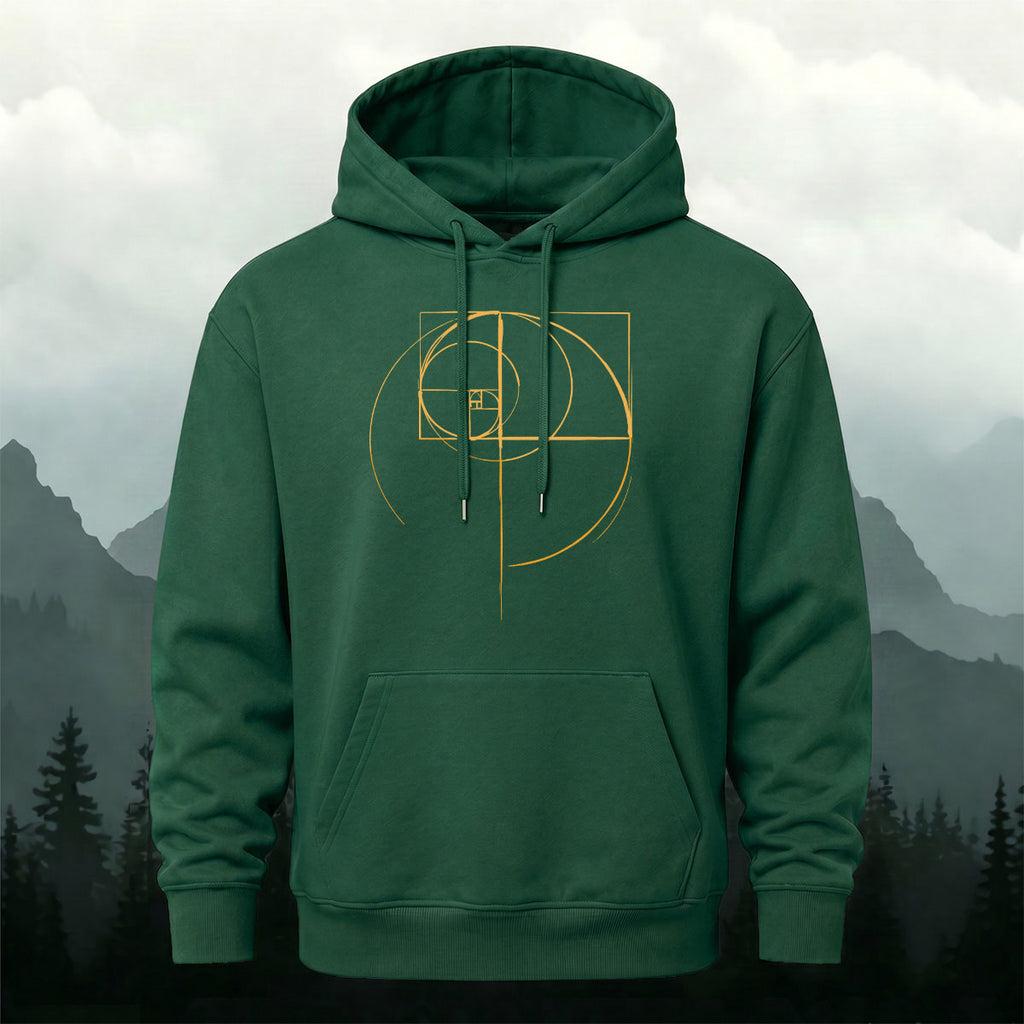 Cotton Made Golden Ratio Geometric Print Hoodie