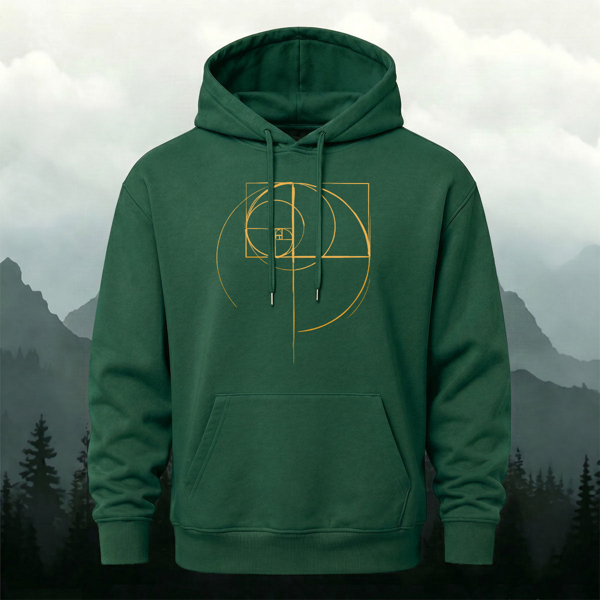 Cotton Made Golden Ratio Geometric Print Hoodie