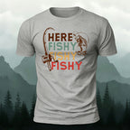 Here Fishy Printed Casual Premium Cotton T-Shirt