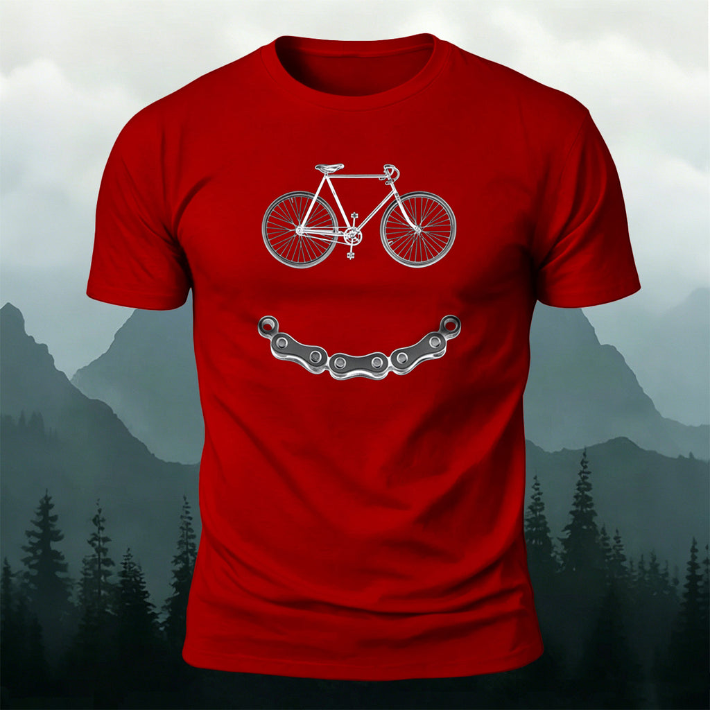 Fun Bicycle Print Casual Soft Cotton T-Shirt