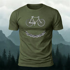Fun Bicycle Print Casual Soft Cotton T-Shirt