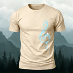 Musical Note Print Casual Soft Cotton T-Shirt