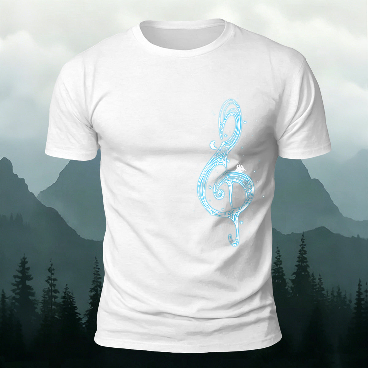 Musical Note Print Casual Soft Cotton T-Shirt