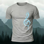 Musical Note Print Casual Soft Cotton T-Shirt
