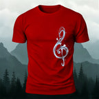 Musical Note Print Casual Soft Cotton T-Shirt