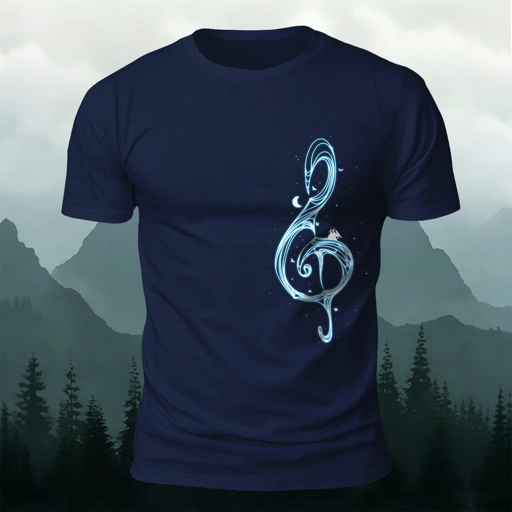 Musical Note Print Casual Soft Cotton T-Shirt