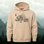 Cotton Made Deep Sea Anglerfish Skeleton Print Hoodie