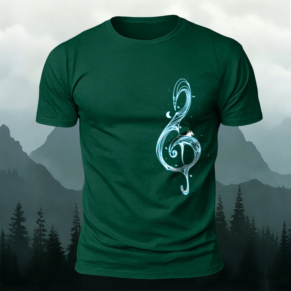 Musical Note Print Casual Soft Cotton T-Shirt