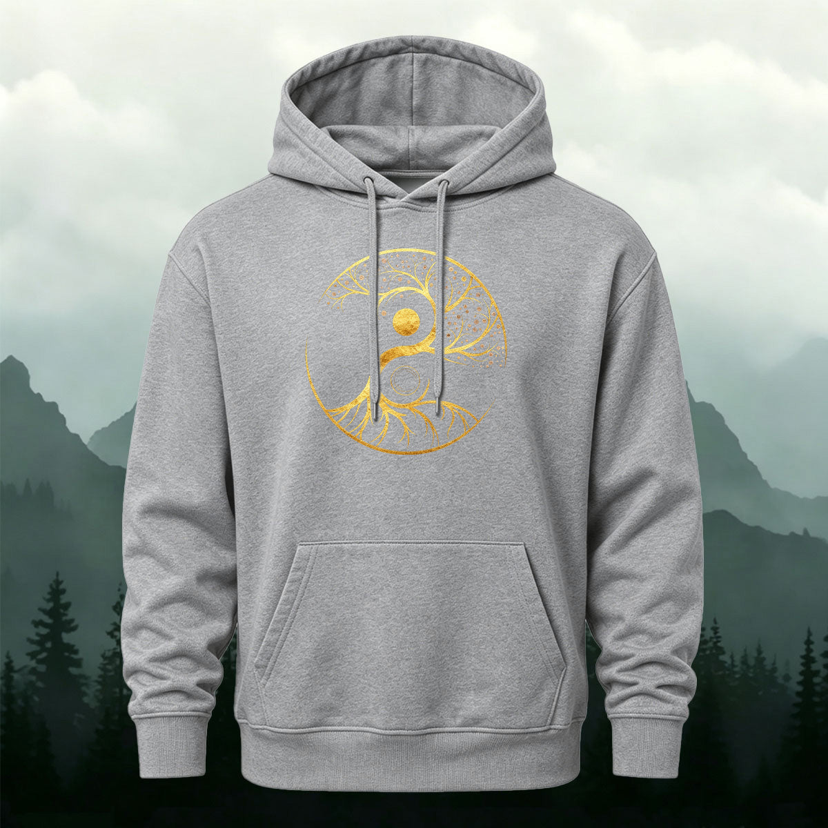 Cotton Made Tree of Life Print Hoodie