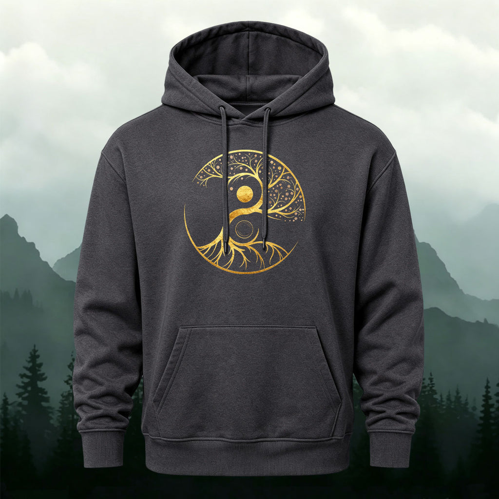 Cotton Made Tree of Life Print Hoodie