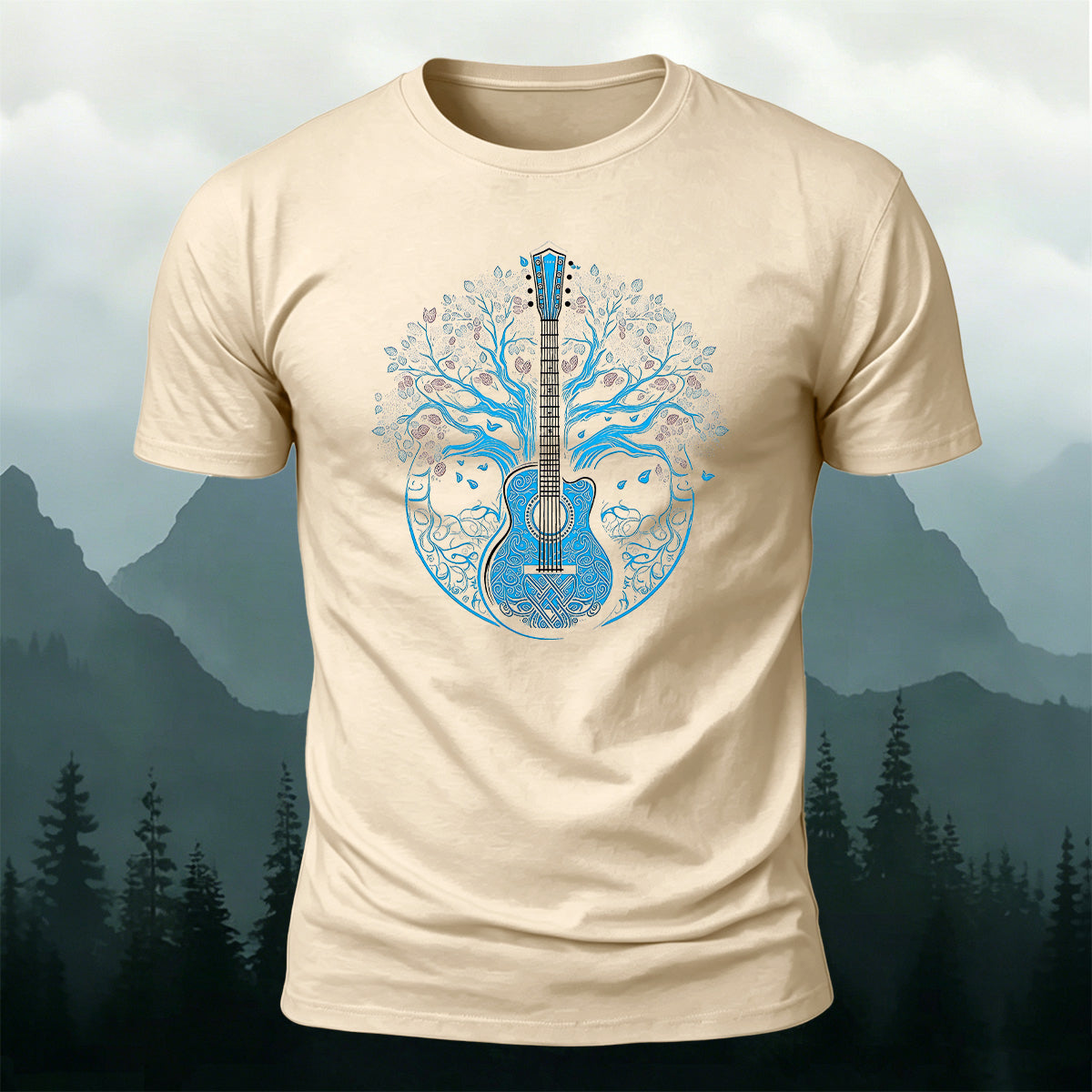 Music of Life Printed Casual Premium Cotton T-Shirt