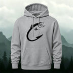 Cotton Made Creative Fish Shaped Hook Print Hoodie