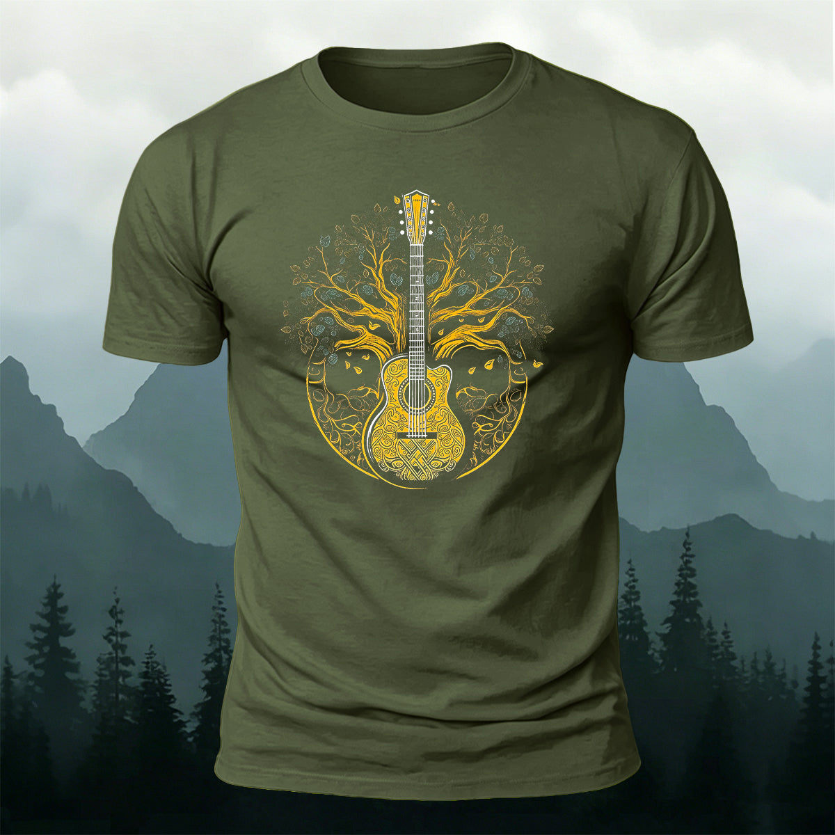 Music of Life Printed Casual Premium Cotton T-Shirt