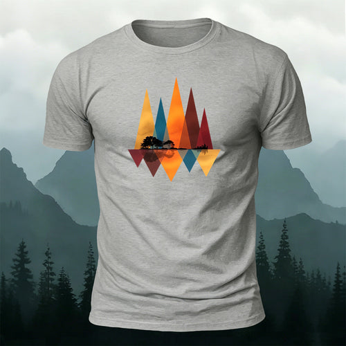 Art Forest Print Casual Cotton T-Shirt