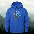 Cotton Made Colorful Bicycle Print Hoodie