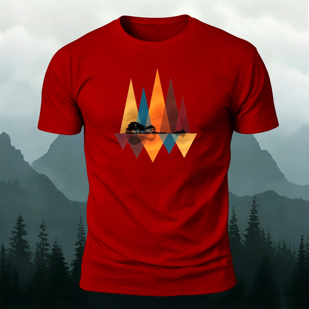Art Forest Print Casual Cotton T-Shirt