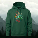 Cotton Made Colorful Bicycle Print Hoodie