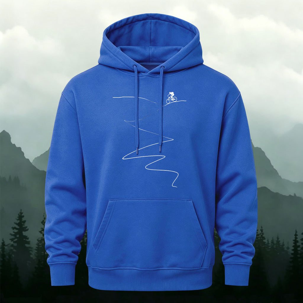 Cotton Made Minimalist Style Cycling Print Hoodie
