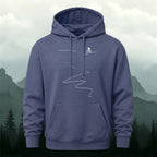 Cotton Made Minimalist Style Cycling Print Hoodie