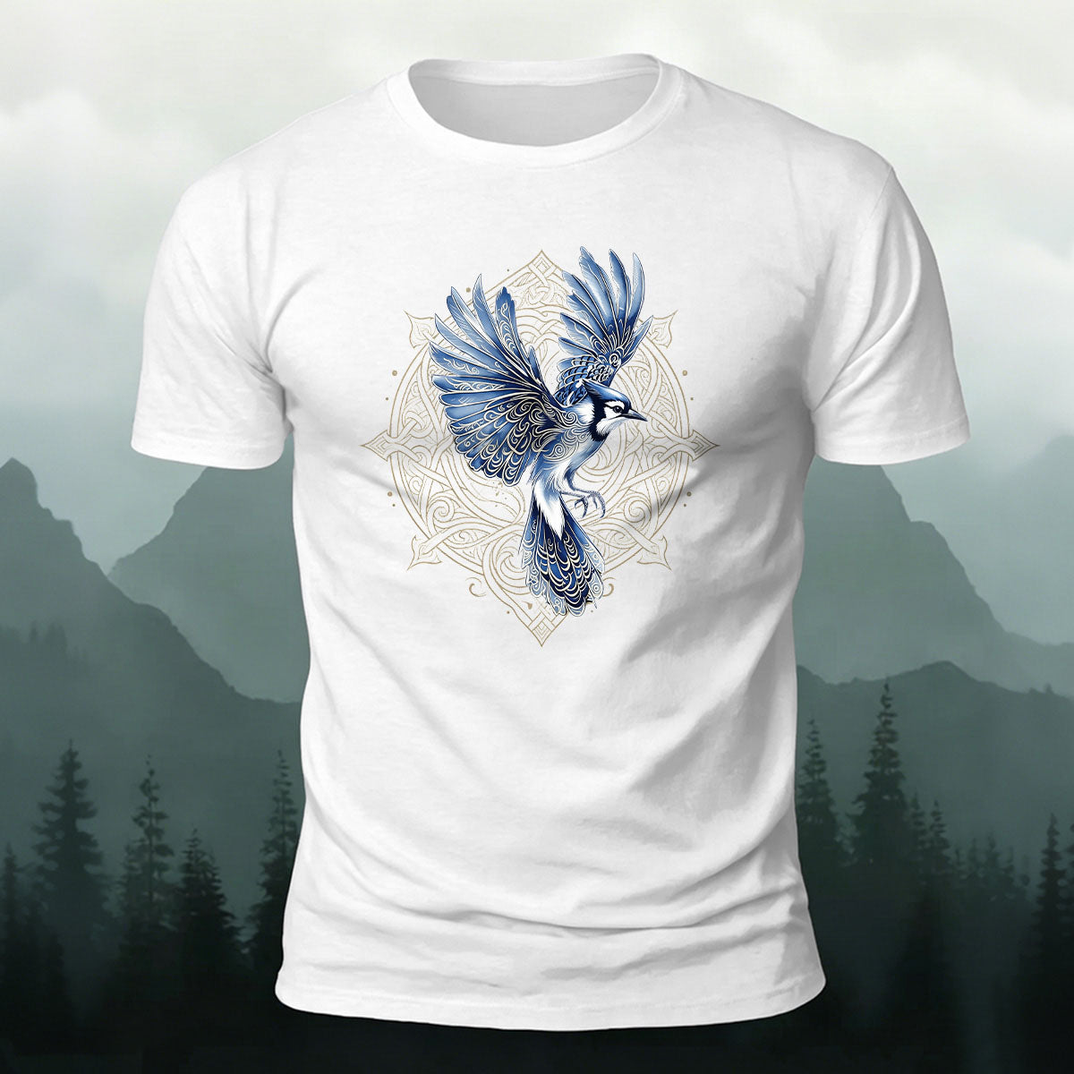 Celtic Totem Print Casual Premium Cotton T-Shirt