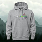 Cotton Made Creative Rainbow Tree Print Hoodie