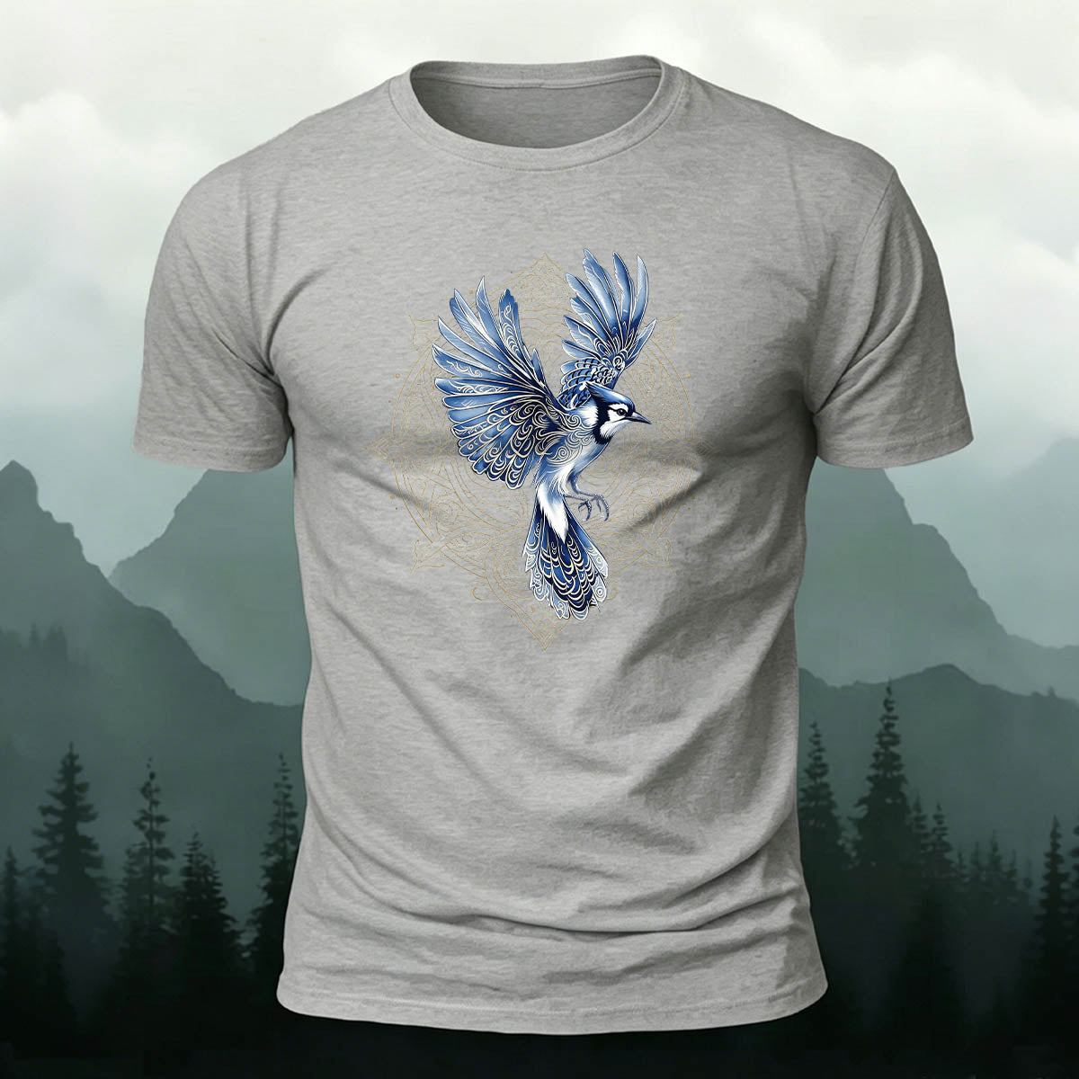 Celtic Totem Print Casual Premium Cotton T-Shirt