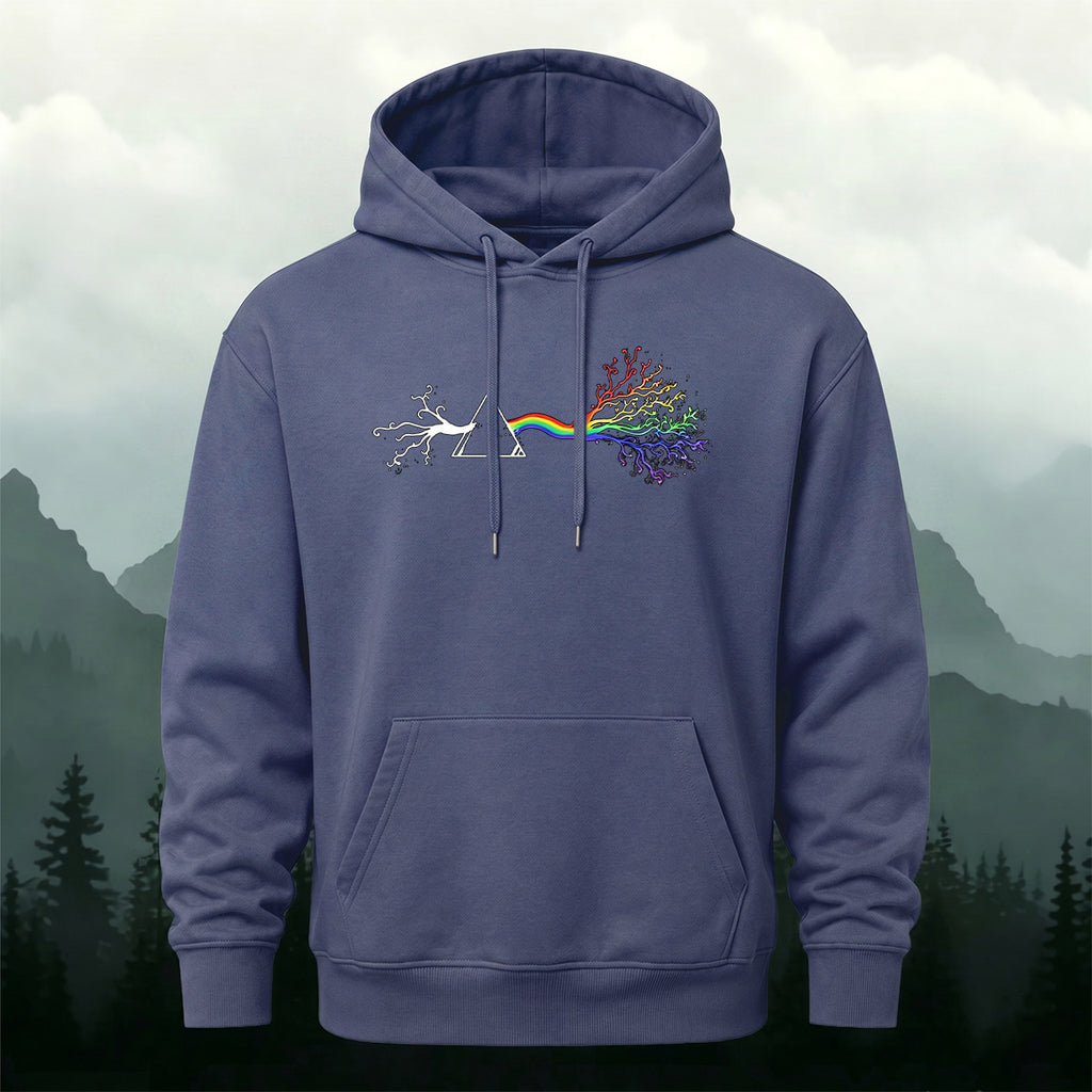Cotton Made Creative Rainbow Tree Print Hoodie