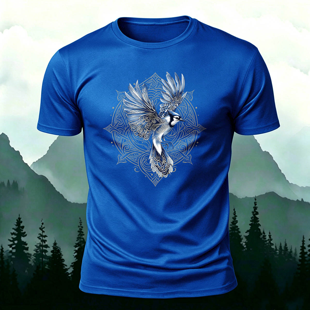 Celtic Totem Print Casual Premium Cotton T-Shirt