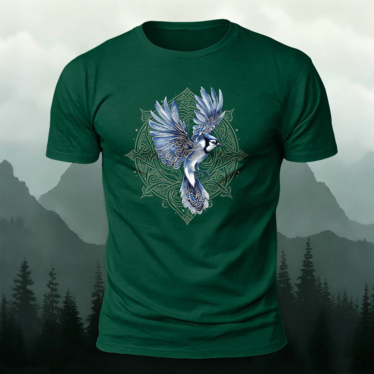 Celtic Totem Print Casual Premium Cotton T-Shirt