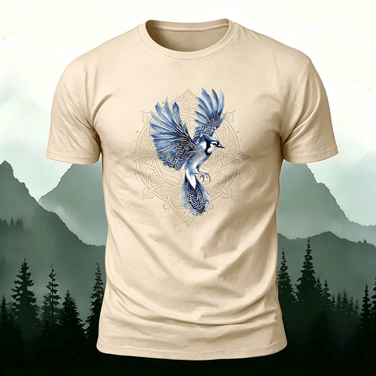 Celtic Totem Print Casual Premium Cotton T-Shirt