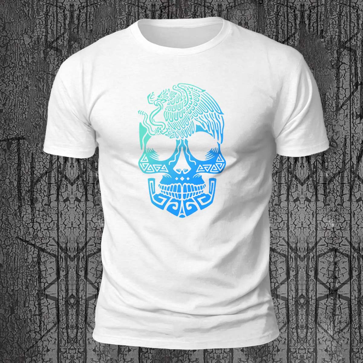 Cool Skull-Print Casual 100% Cotton T-Shirt