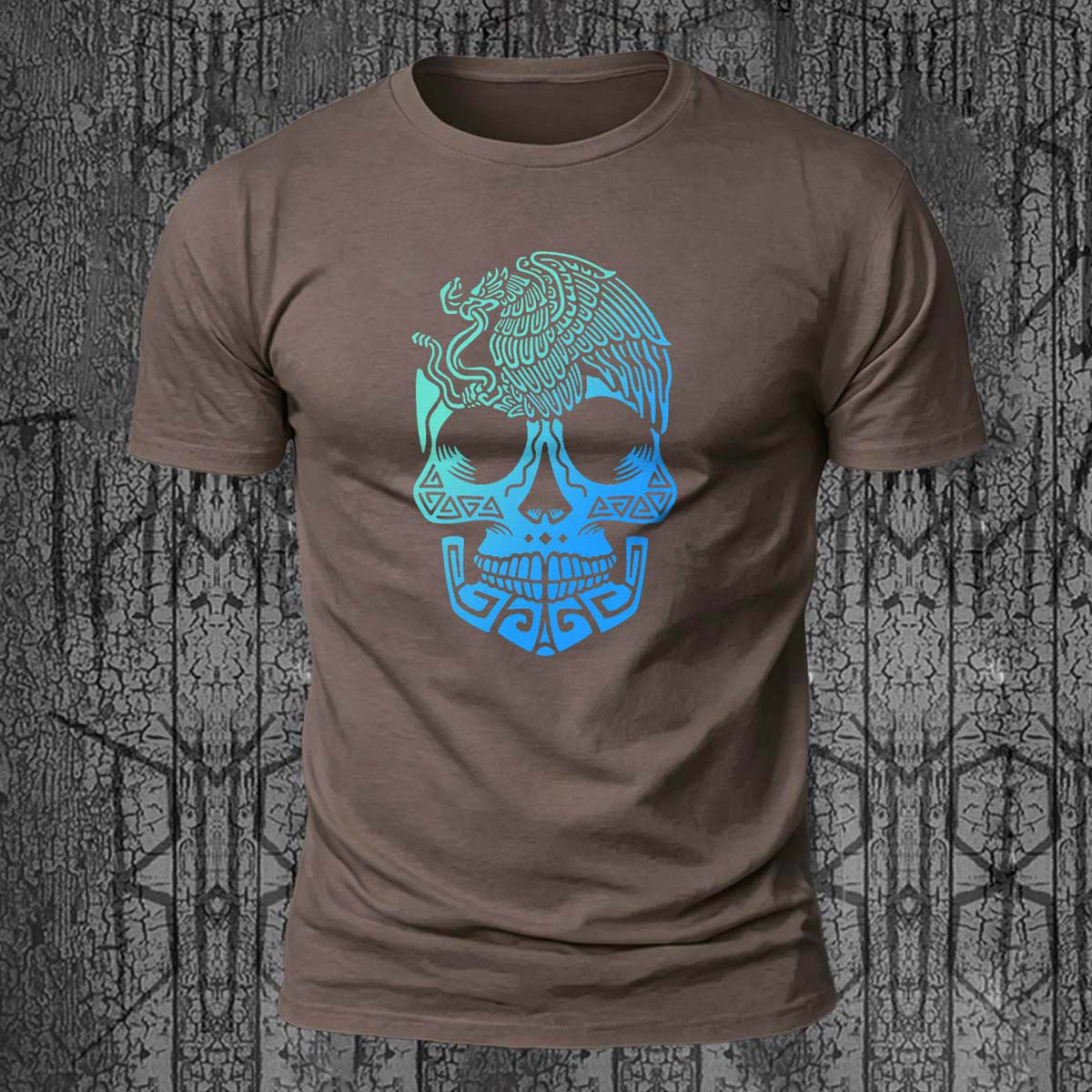 Cool Skull-Print Casual 100% Cotton T-Shirt