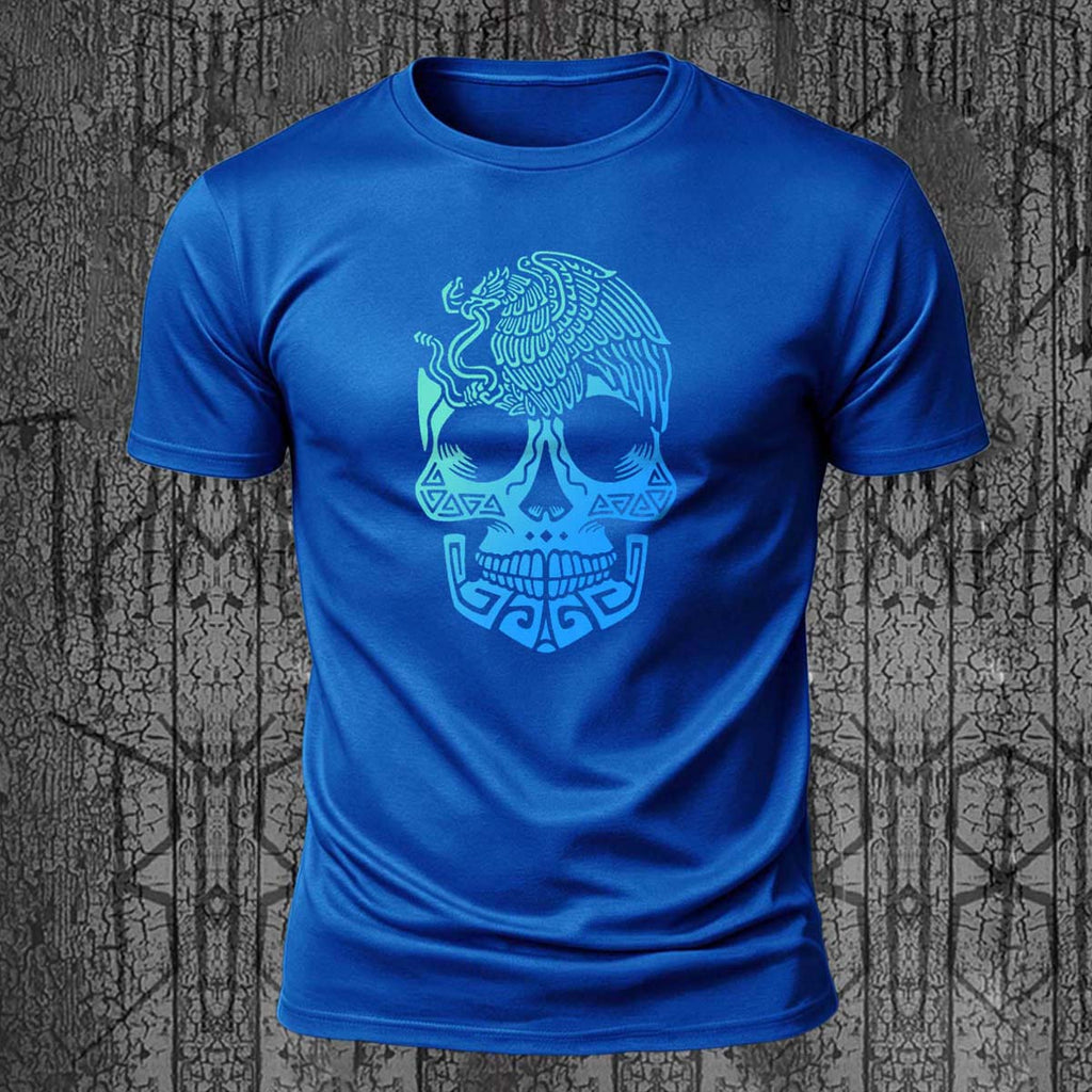 Cool Skull-Print Casual 100% Cotton T-Shirt