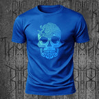 Cool Skull-Print Casual 100% Cotton T-Shirt