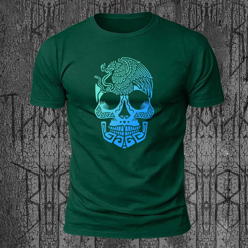Cool Skull-Print Casual 100% Cotton T-Shirt