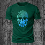 Cool Skull-Print Casual 100% Cotton T-Shirt