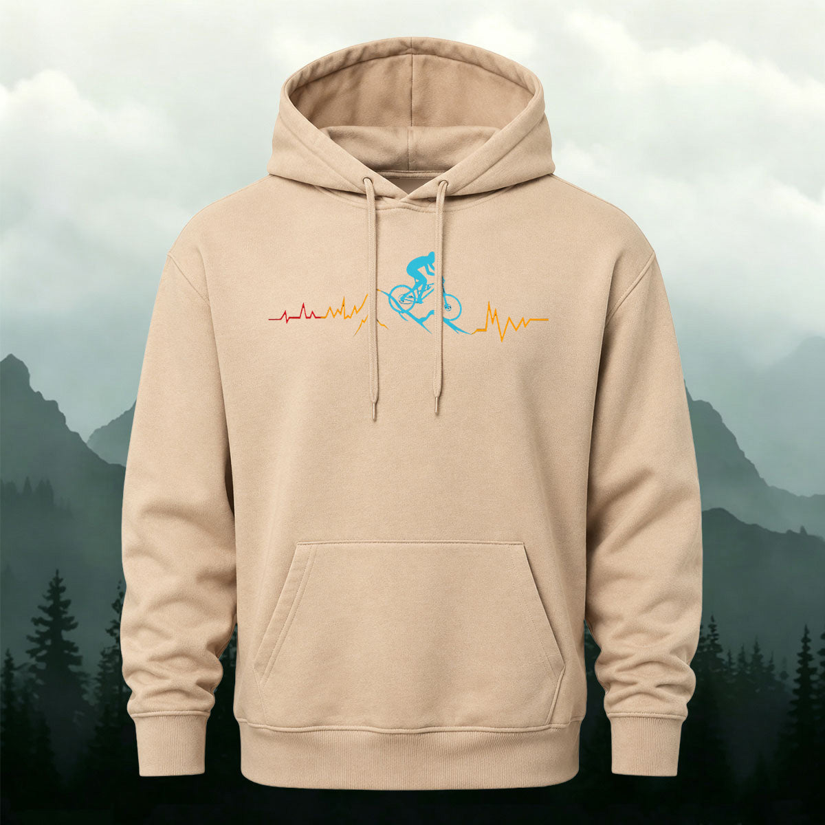 Cotton Made Cycling Heartbeat Hoodie