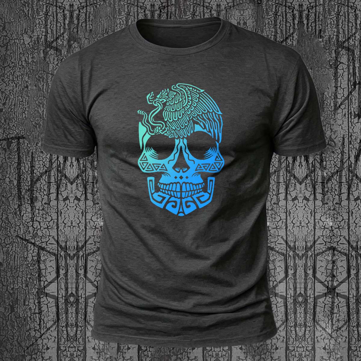 Cool Skull-Print Casual 100% Cotton T-Shirt